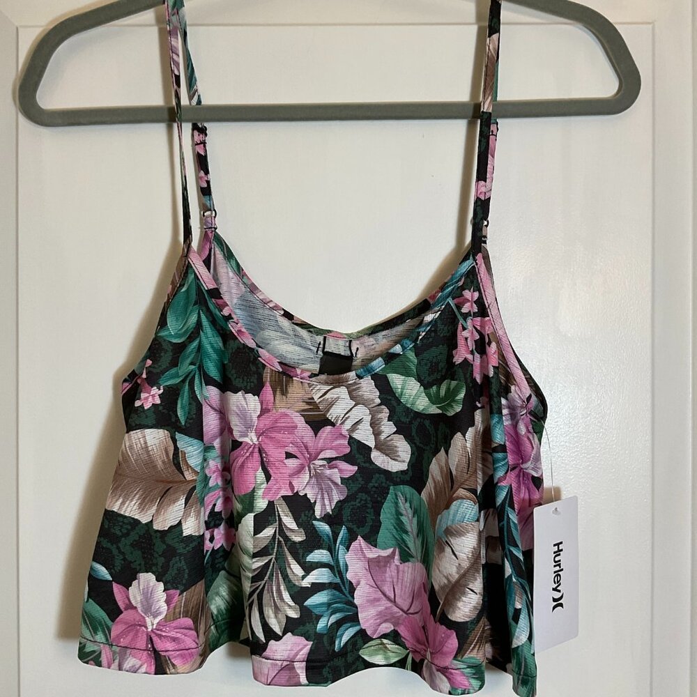 Hurley Womens Shirt NWT Size Small S Island Style Front Swing Tank Multi Color